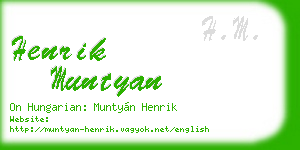 henrik muntyan business card