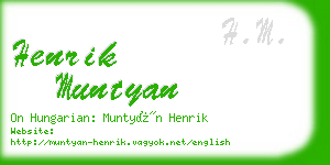 henrik muntyan business card
